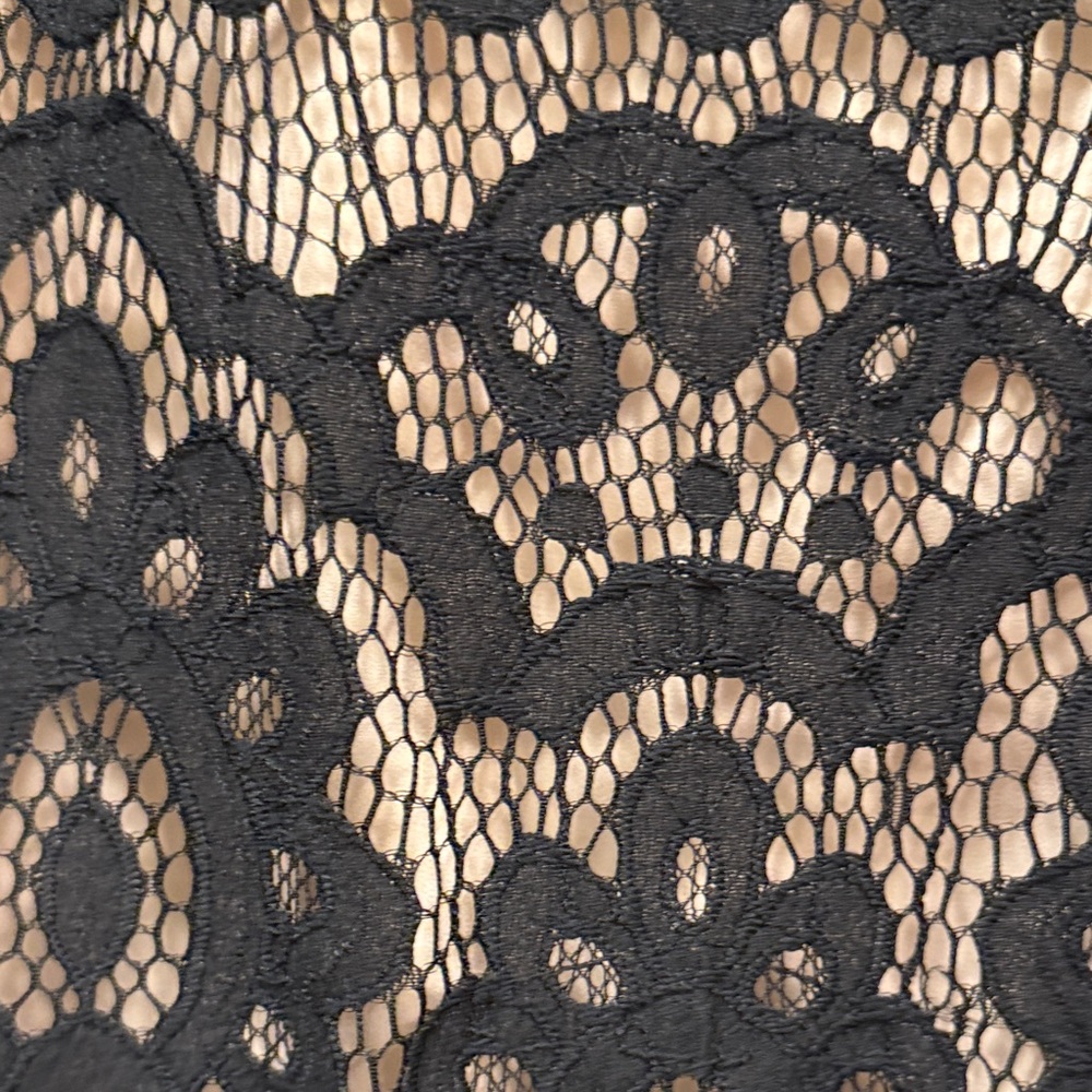 Elegant Black Lace Fabric Zip Jacket - Picture 4 of 12